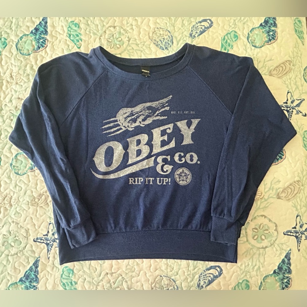 Obey cropped sweatshirt